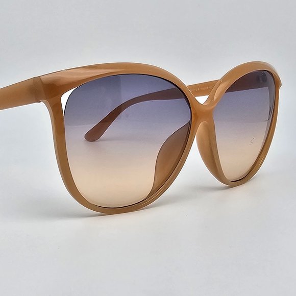 *SOLD* Nanette Lepore NN269 Nude Frame Blue Peach Fade Lens Sunglasses w Case - Picture 7 of 16